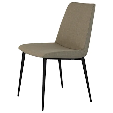 Charlie Upholstered Side Chair with Steel Legs